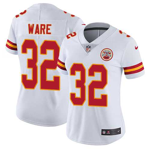 Women's Nike Kansas City Chiefs #32 Spencer Ware White Stitched NFL Vapor Untouchable Limited Jersey