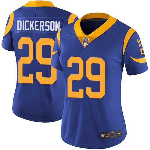 Women's Nike Los Angeles Rams #29 Eric Dickerson Royal Blue Alternate Stitched NFL Vapor Untouchable Limited Jersey