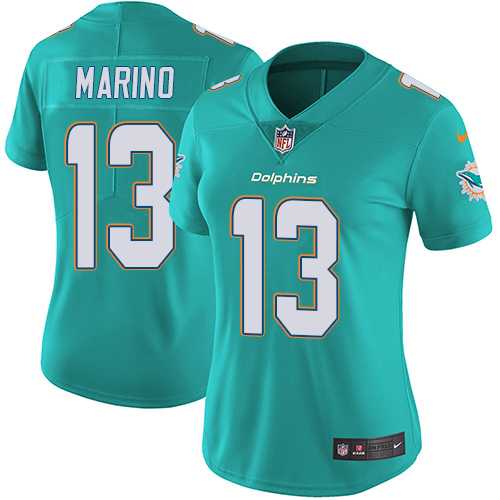 Women's Nike Miami Dolphins #13 Dan Marino Aqua Green Team Color Stitched NFL Vapor Untouchable Limited Jersey