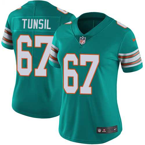Women's Nike Miami Dolphins #67 Laremy Tunsil Aqua Green Alternate Stitched NFL Vapor Untouchable Limited Jersey