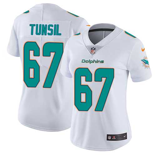 Women's Nike Miami Dolphins #67 Laremy Tunsil White Stitched NFL Vapor Untouchable Limited Jersey