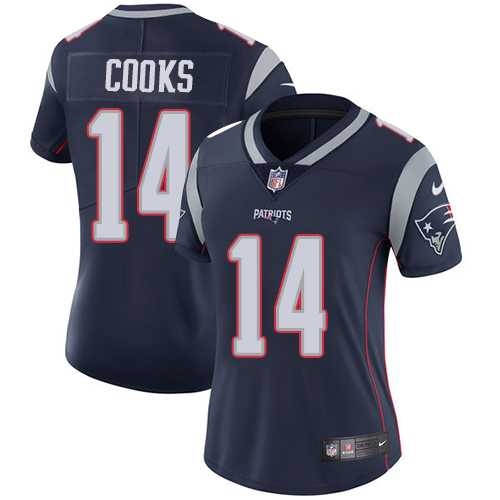 Women's Nike New England Patriots #14 Brandin Cooks Navy Blue Team Color Stitched NFL Vapor Untouchable Limited Jersey
