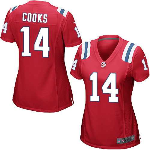 Women's Nike New England Patriots #14 Brandin Cooks Red Alternate Stitched NFL Elite Jersey