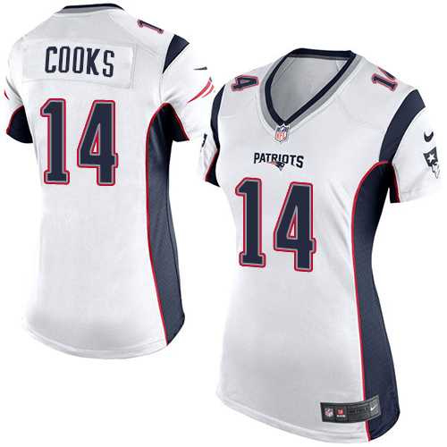 Women's Nike New England Patriots #14 Brandin Cooks White Stitched NFL New Elite Jersey