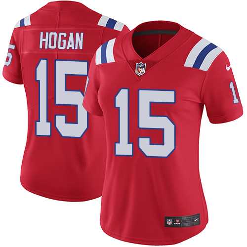 Women's Nike New England Patriots #15 Chris Hogan Red Alternate Stitched NFL Vapor Untouchable Limited Jersey