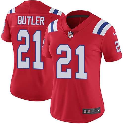 Women's Nike New England Patriots #21 Malcolm Butler Red Alternate Stitched NFL Vapor Untouchable Limited Jersey