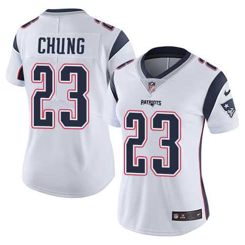 Women's Nike New England Patriots #23 Patrick Chung White Stitched NFL Vapor Untouchable Limited Jersey
