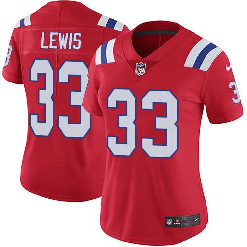 Women's Nike New England Patriots #33 Dion Lewis Red Alternate Stitched NFL Vapor Untouchable Limited Jersey