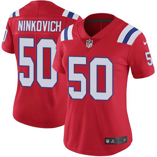 Women's Nike New England Patriots #50 Rob Ninkovich Red Alternate Stitched NFL Vapor Untouchable Limited Jersey