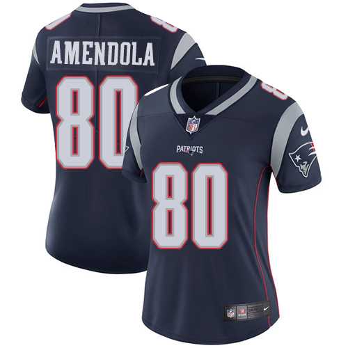 Women's Nike New England Patriots #80 Danny Amendola Navy Blue Team Color Stitched NFL Vapor Untouchable Limited Jersey