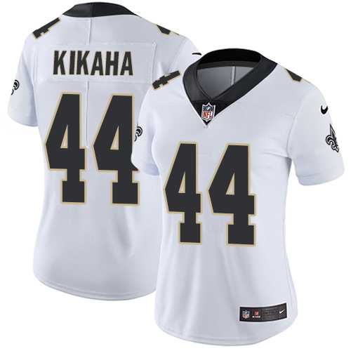 Women's Nike New Orleans Saints #44 Hau'oli Kikaha White Stitched NFL Vapor Untouchable Limited Jersey