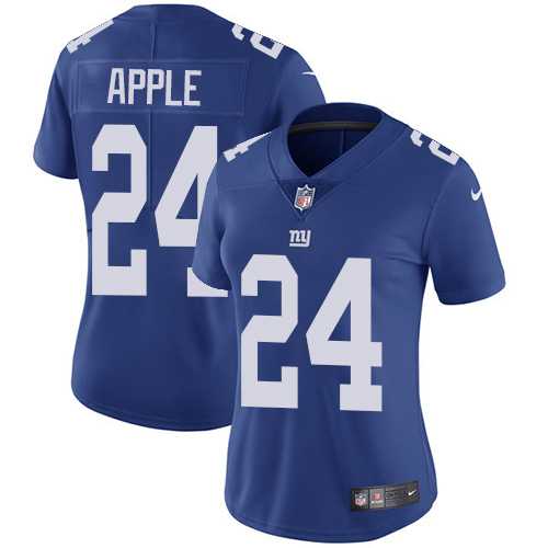 Women's Nike New York Giants #24 Eli Apple Royal Blue Team Color Stitched NFL Vapor Untouchable Limited Jersey