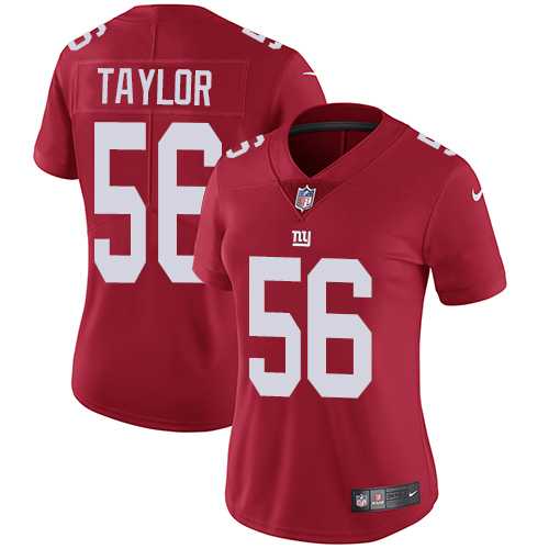 Women's Nike New York Giants #56 Lawrence Taylor Red Alternate Stitched NFL Vapor Untouchable Limited Jersey