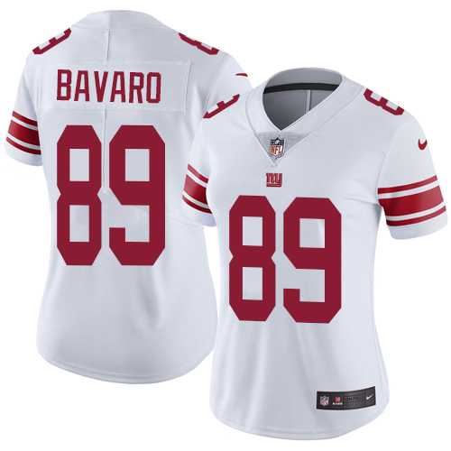 Women's Nike New York Giants #89 Mark Bavaro White Stitched NFL Vapor Untouchable Limited Jersey