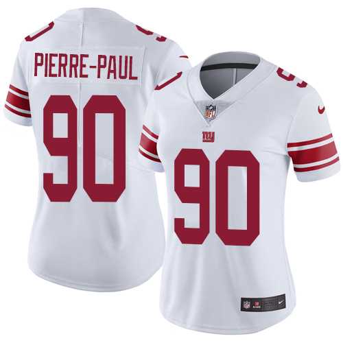 Women's Nike New York Giants #90 Jason Pierre-Paul White Stitched NFL Vapor Untouchable Limited Jersey