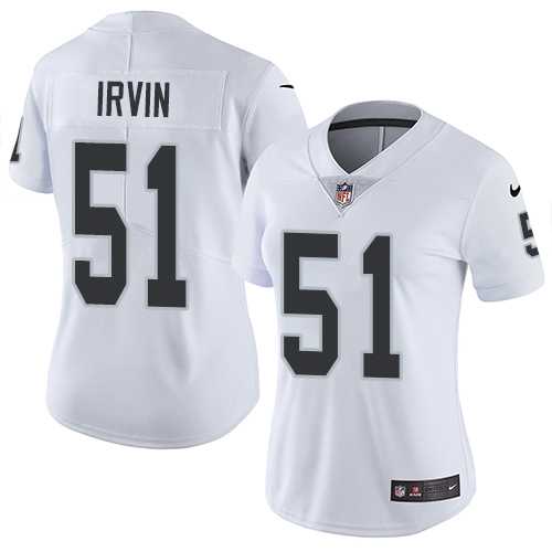 Women's Nike Oakland Raiders #51 Bruce Irvin White Stitched NFL Vapor Untouchable Limited Jersey