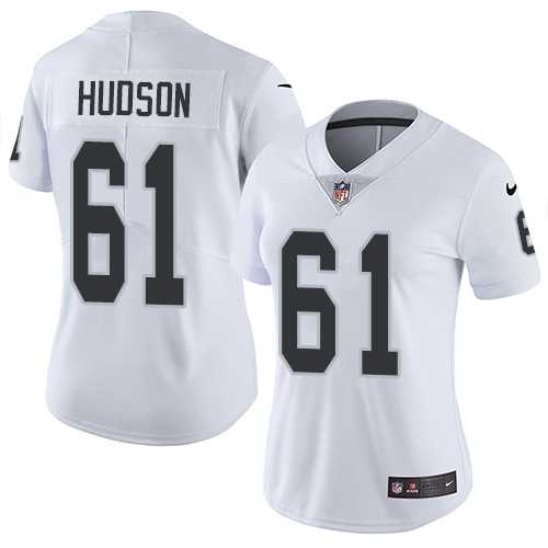 Women's Nike Oakland Raiders #61 Rodney Hudson White Stitched NFL Vapor Untouchable Limited Jersey