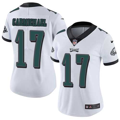 Women's Nike Philadelphia Eagles #17 Harold Carmichael White Stitched NFL Vapor Untouchable Limited Jersey