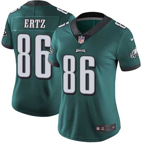 Women's Nike Philadelphia Eagles #86 Zach Ertz Midnight Green Team Color Stitched NFL Vapor Untouchable Limited Jersey