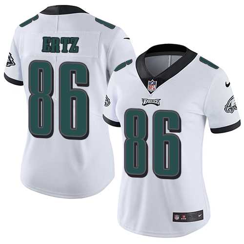 Women's Nike Philadelphia Eagles #86 Zach Ertz White Stitched NFL Vapor Untouchable Limited Jersey
