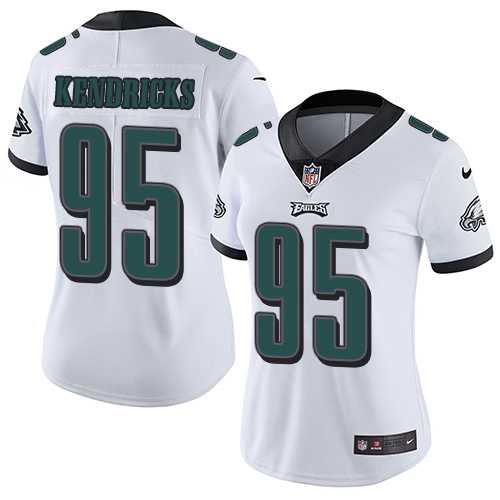 Women's Nike Philadelphia Eagles #95 Mychal Kendricks White Stitched NFL Vapor Untouchable Limited Jersey