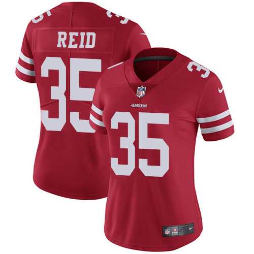 Women's Nike San Francisco 49ers #35 Eric Reid Red Team Color Stitched NFL Vapor Untouchable Limited Jersey
