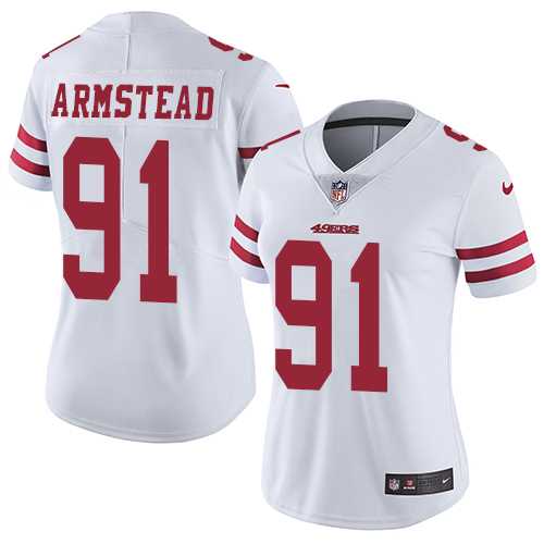 Women's Nike San Francisco 49ers #91 Arik Armstead White Stitched NFL Vapor Untouchable Limited Jersey