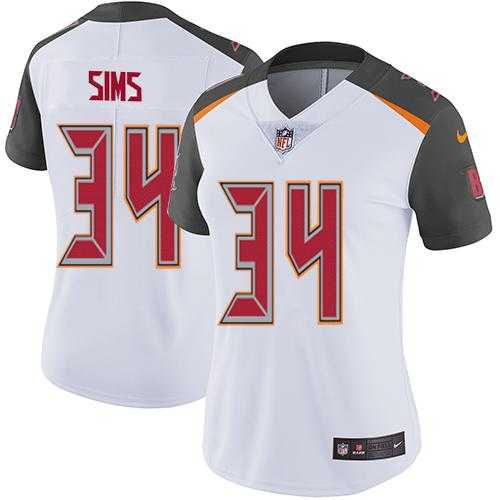 Women's Nike Tampa Bay Buccaneers #34 Charles Sims White Stitched NFL Vapor Untouchable Limited Jersey