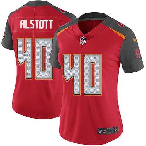 Women's Nike Tampa Bay Buccaneers #40 Mike Alstott Red Team Color Stitched NFL Vapor Untouchable Limited Jersey