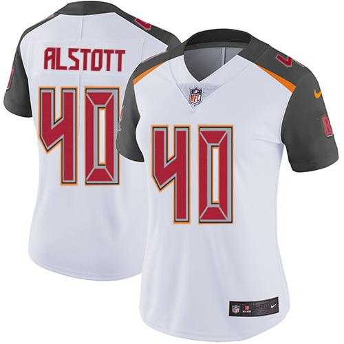 Women's Nike Tampa Bay Buccaneers #40 Mike Alstott White Stitched NFL Vapor Untouchable Limited Jersey