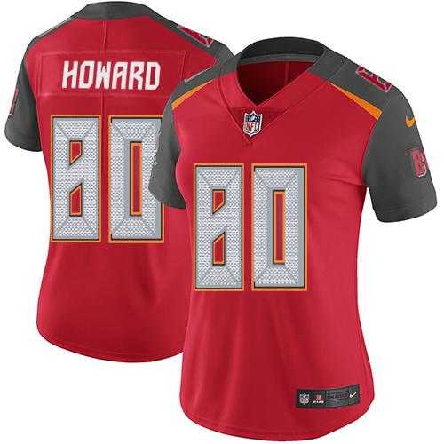 Women's Nike Tampa Bay Buccaneers #80 O. J. Howard Red Team Color Stitched NFL Vapor Untouchable Limited Jersey