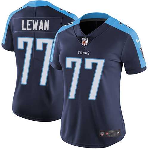 Women's Nike Tennessee Titans #77 Taylor Lewan Navy Blue Alternate Stitched NFL Vapor Untouchable Limited Jersey