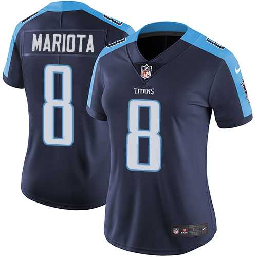 Women's Nike Tennessee Titans #8 Marcus Mariota Navy Blue Alternate Stitched NFL Vapor Untouchable Limited Jersey