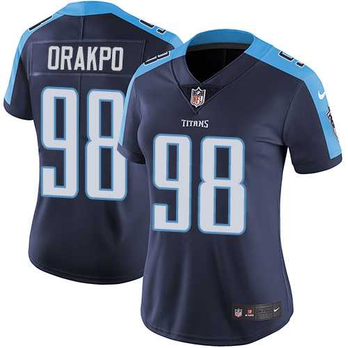 Women's Nike Tennessee Titans #98 Brian Orakpo Navy Blue Alternate Stitched NFL Vapor Untouchable Limited Jersey