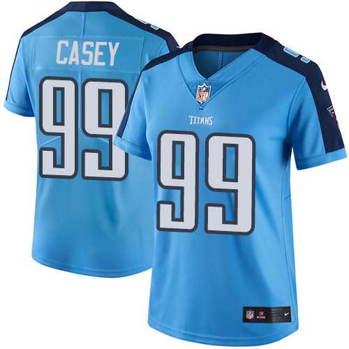 Women's Nike Tennessee Titans #99 Jurrell Casey Light Blue Team Color Stitched NFL Vapor Untouchable Limited Jersey