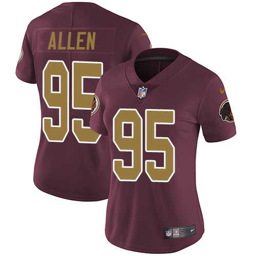 Women's Nike Washington Redskins #95 Jonathan Allen Burgundy Red Alternate Stitched NFL Vapor Untouchable Limited Jersey