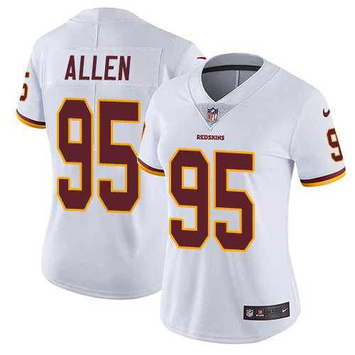 Women's Nike Washington Redskins #95 Jonathan Allen White Stitched NFL Vapor Untouchable Limited Jersey