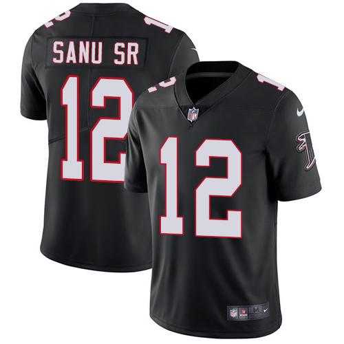 Youth Nike Atlanta Falcons #12 Mohamed Sanu Sr Black Alternate Stitched NFL Vapor Untouchable Limited Jersey