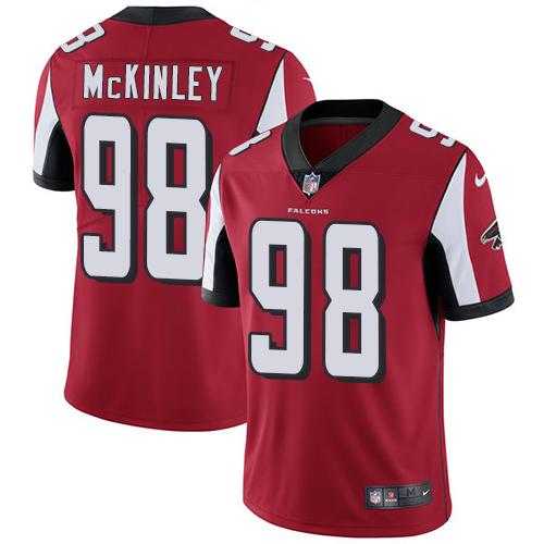 Youth Nike Atlanta Falcons #98 Takkarist McKinley Red Team Color Stitched NFL Vapor Untouchable Limited Jersey