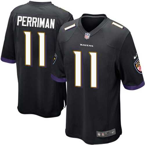 Youth Nike Baltimore Ravens #11 Breshad Perriman Black Alternate Stitched NFL New Elite Jersey