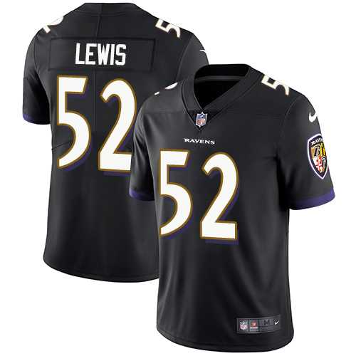 Youth Nike Baltimore Ravens #52 Ray Lewis Black Alternate Stitched NFL Vapor Untouchable Limited Jersey