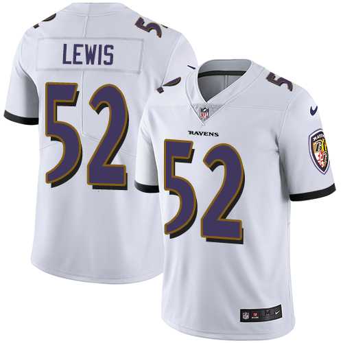 Youth Nike Baltimore Ravens #52 Ray Lewis White Stitched NFL Vapor Untouchable Limited Jersey