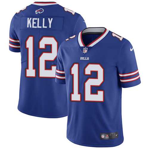 Youth Nike Buffalo Bills #12 Jim Kelly Royal Blue Team Color Stitched NFL Vapor Untouchable Limited Jersey