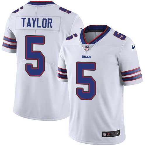 Youth Nike Buffalo Bills #5 Tyrod Taylor White Stitched NFL Vapor Untouchable Limited Jersey