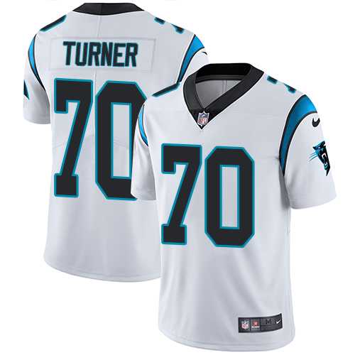 Youth Nike Carolina Panthers #70 Trai Turner White Stitched NFL Vapor Untouchable Limited Jersey