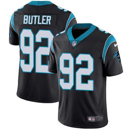 Youth Nike Carolina Panthers #92 Vernon Butler Black Team Color Stitched NFL Vapor Untouchable Limited Jersey