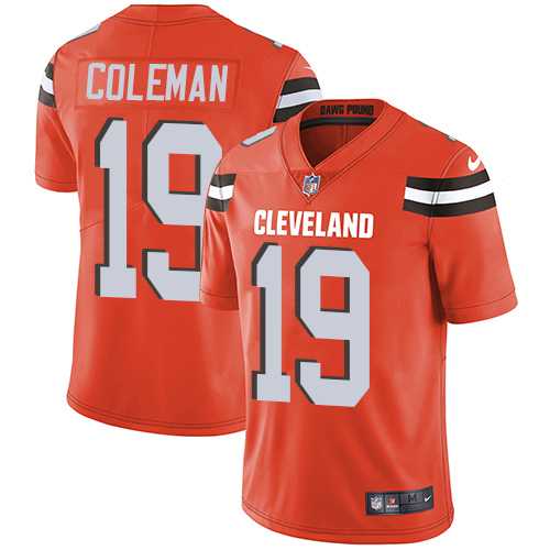 Youth Nike Cleveland Browns #19 Corey Coleman Orange Alternate Stitched NFL Vapor Untouchable Limited Jersey