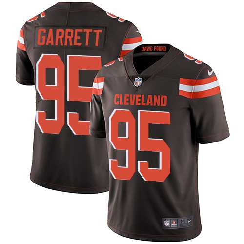 Youth Nike Cleveland Browns #95 Myles Garrett Brown Team Color Stitched NFL Vapor Untouchable Limited Jersey