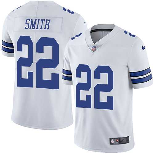 Youth Nike Dallas Cowboys #22 Emmitt Smith White Stitched NFL Vapor Untouchable Limited Jersey