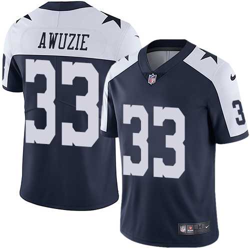 Youth Nike Dallas Cowboys #33 Chidobe Awuzie Navy Blue Thanksgiving Stitched NFL Vapor Untouchable Limited Throwback Jersey